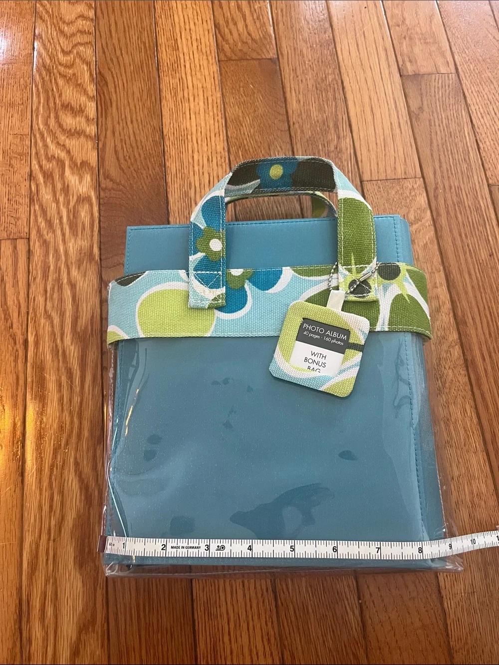 Vintage 2005 Photo Album Clear Tote Bag Target Floral Green Blue Turquoise Y2K